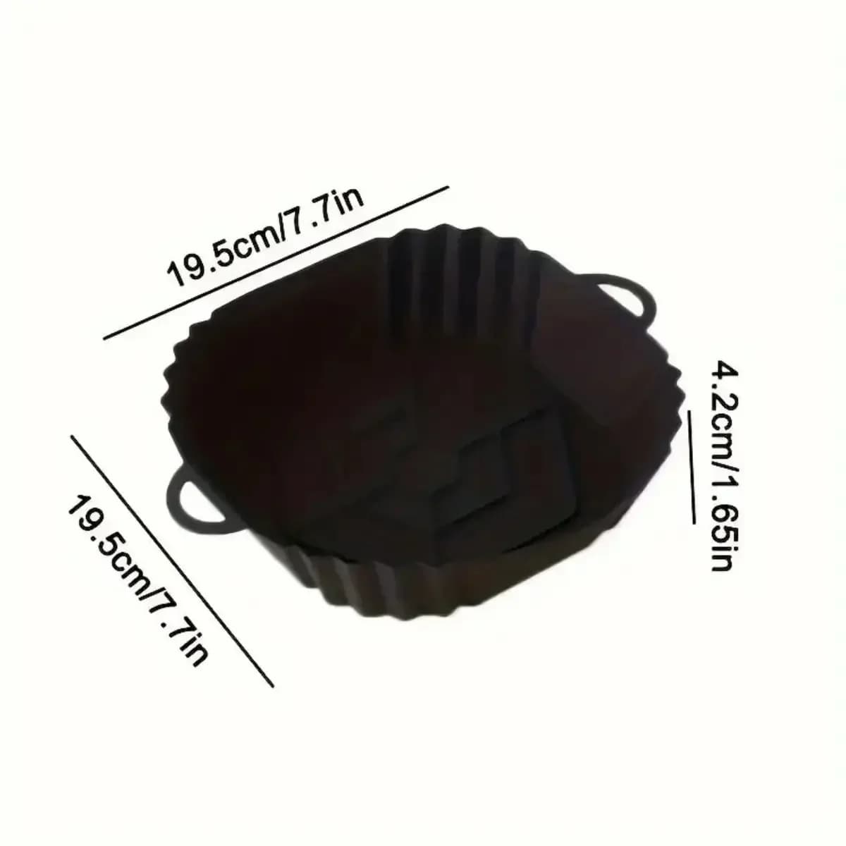 Forma de Silicone Reutilizável para Air Fryer Antiaderente Resistente ao Calor