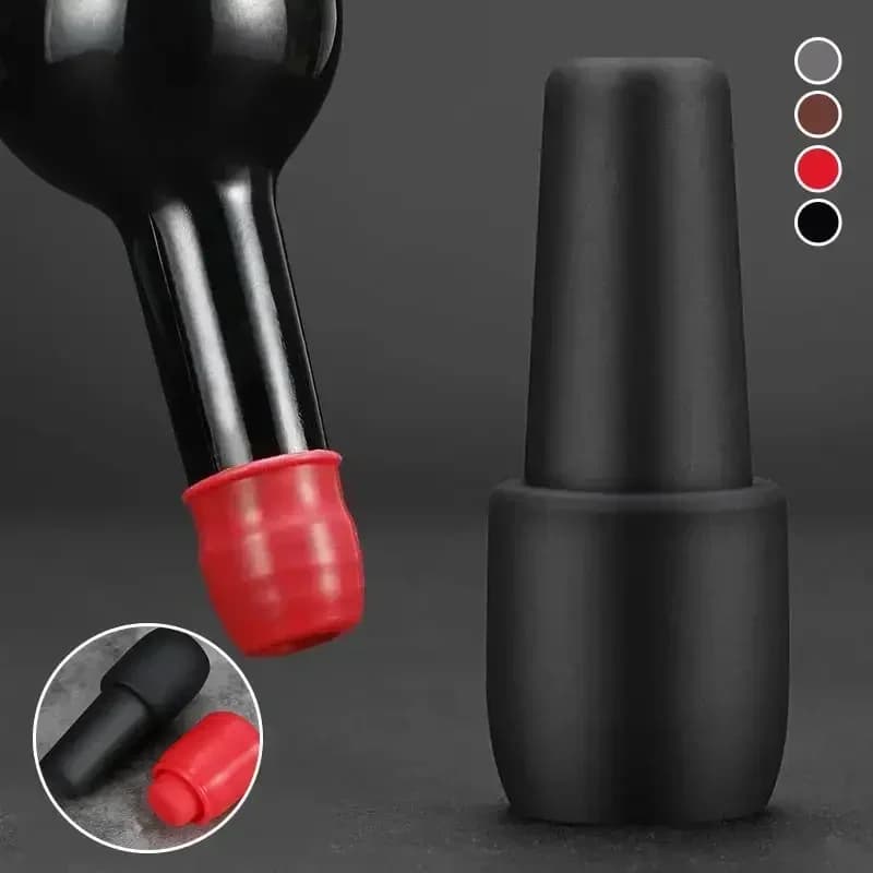 Tampa para Garrafa de Vinho Universal em Silicone com Vedação Dupla