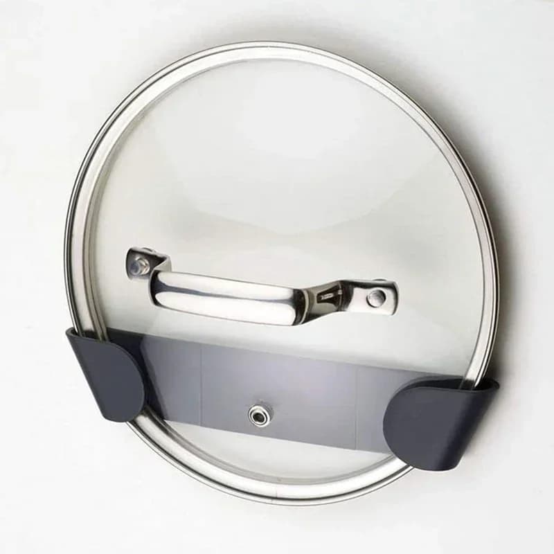 Suporte Adesivo de Parede para Tampas de Panela - 1/2/4 Peças