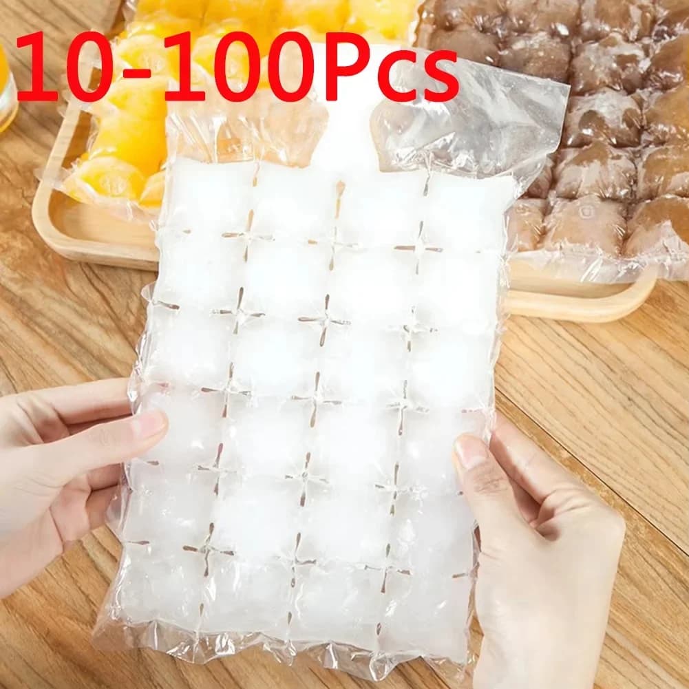 10-100 pçs/pacote Saco de Gelo Descartável Molde para Cubos de Gelo Autovedante para Bar e Bebidas